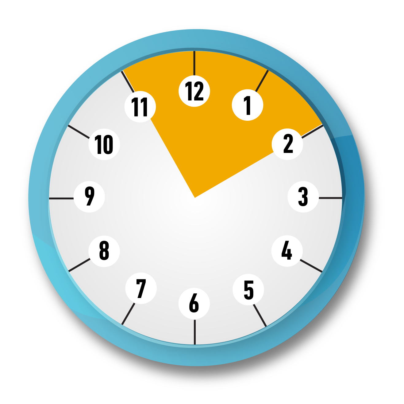 Clock from 11am to 2pm