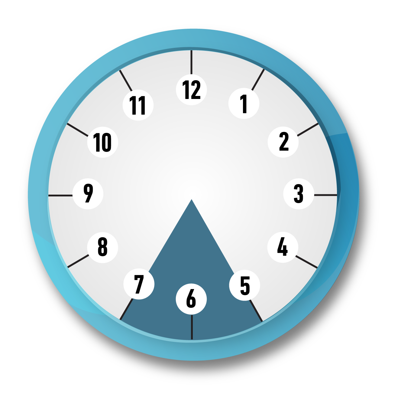 Clock from 5pm to 7pm